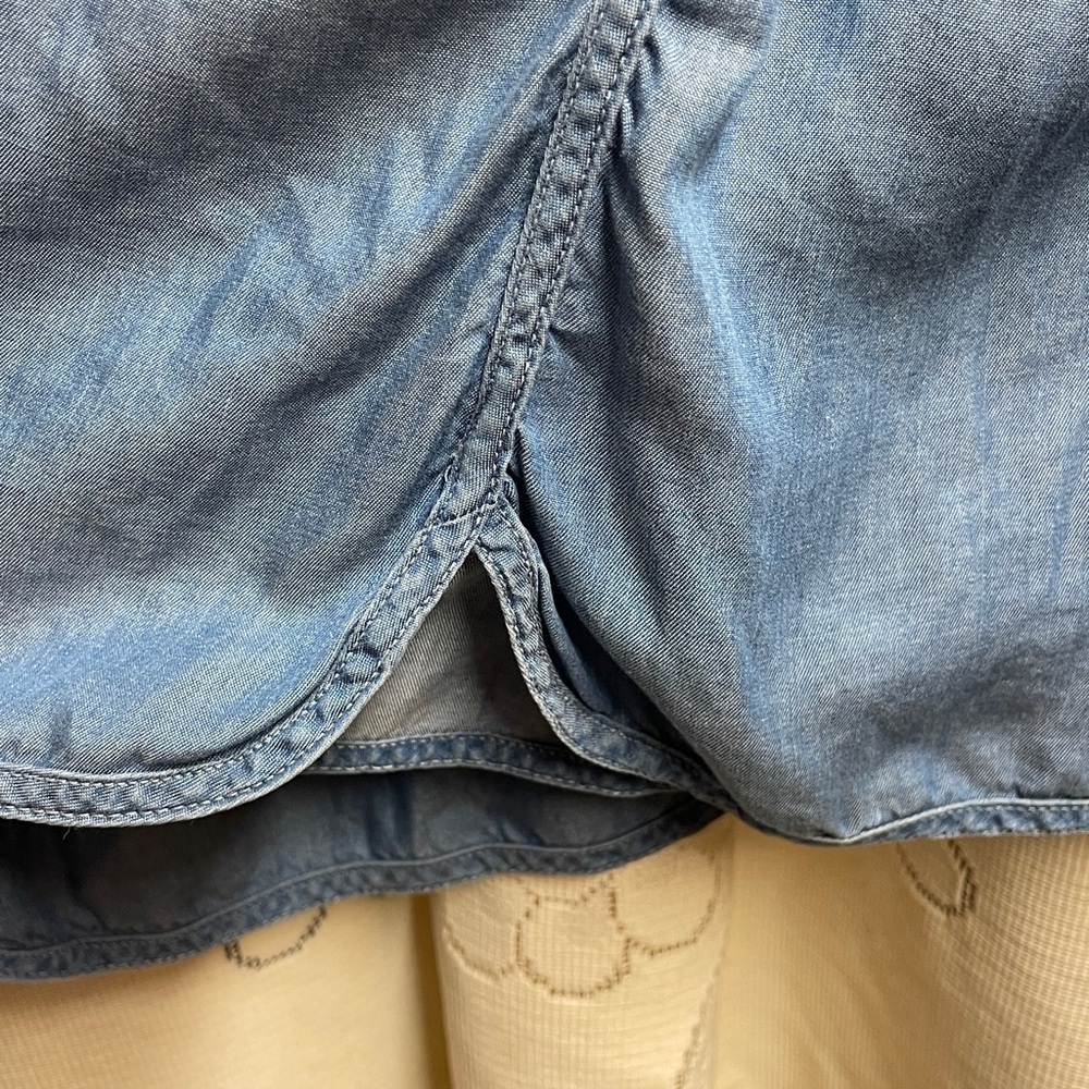 Crown & Ivy Denim Blue Mini Shirt Dress - Picture 6 of 9